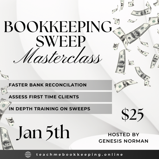 Bookkeeping Sweep Masterclass Replay